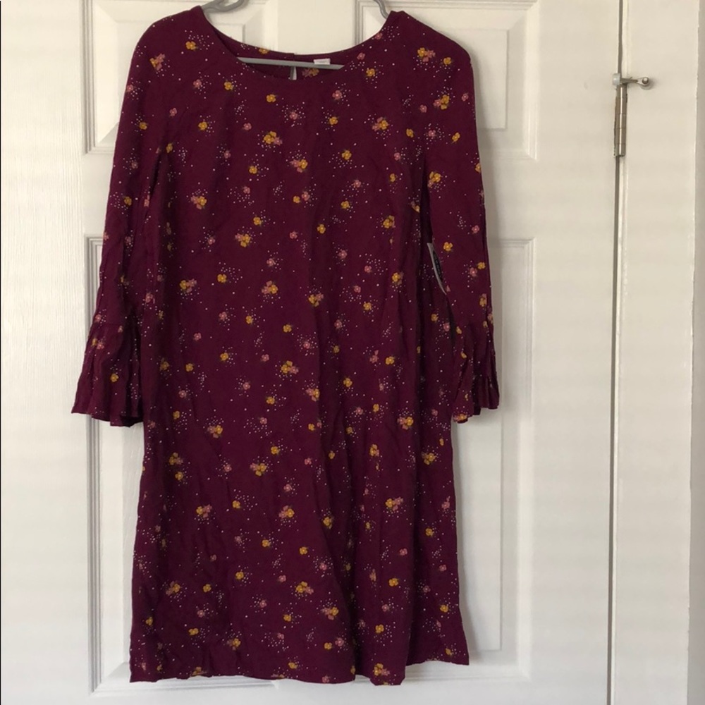 Super comfortable wine and floral old navy dress